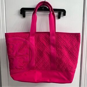 Tory Burch Large Marion Quilted Tote in Island Pink
